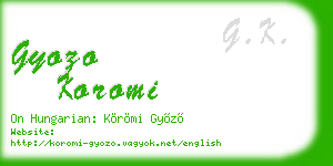 gyozo koromi business card