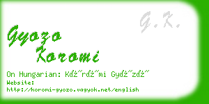 gyozo koromi business card